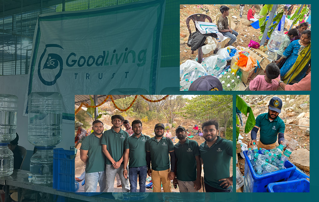 Plastic-free Clean and Green Fair at Hulukudi Hills with devotees and volunteers promoting sustainability